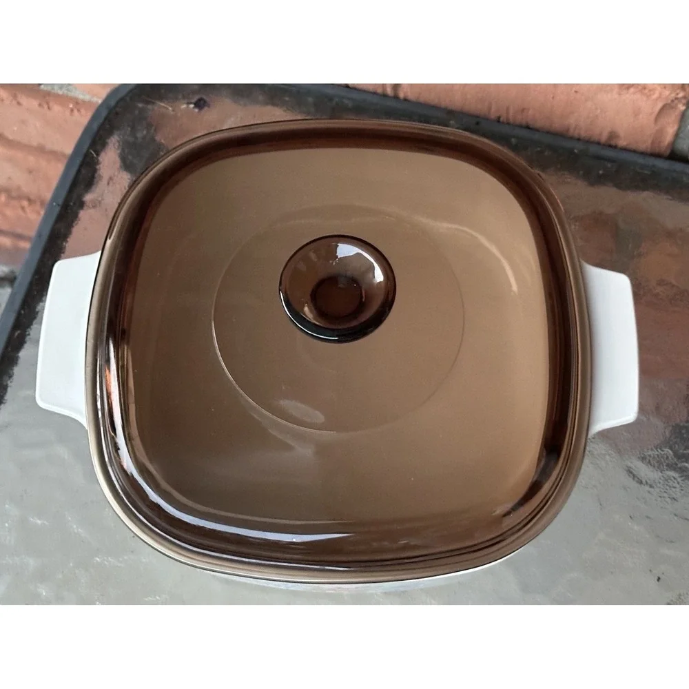 Vintage CorningWare Floral Square Casserole Dish 2L Model A-2-B With Lid USA